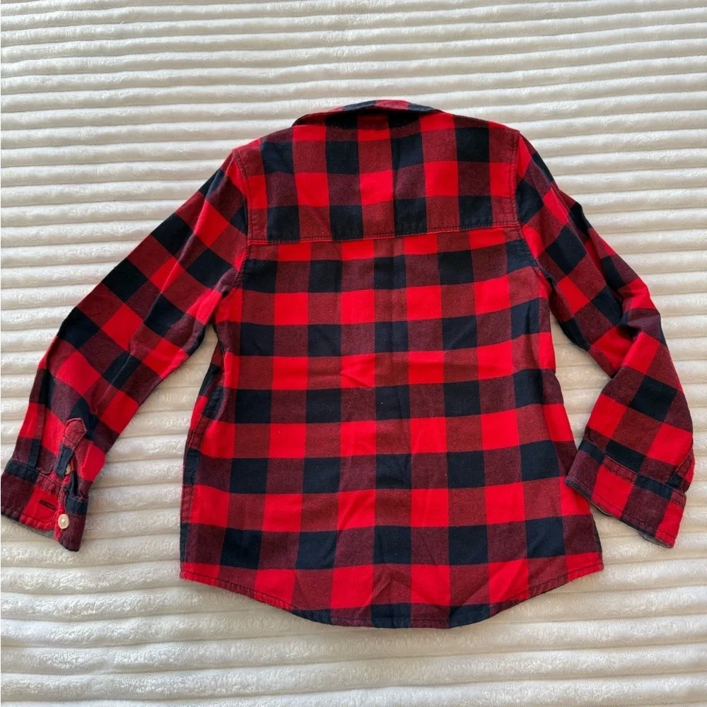 OshKosh B'gosh Red and Black Checkered Kids Shirt